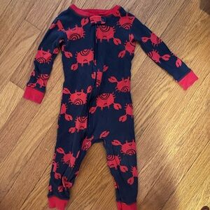 Carters 18M unisex crab pajamas